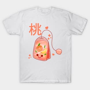 Kawaii Peach Tea Bag T-Shirt